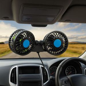 차량용 선풍기 흡착식 트윈팬 카선풍기 각도조절