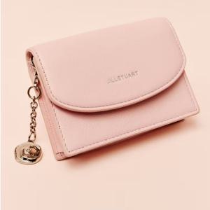 [질스튜어트] [ZOE]플라워참장식소가죽 명함카드지갑 핑크JAWA6E712P2