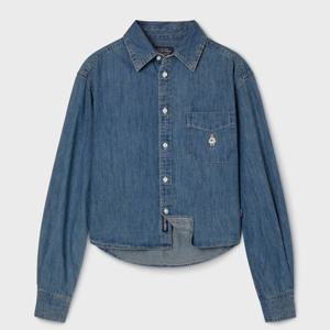 [후아유][여성] 스티브 크롭 데님 셔츠 WHYJG2334F