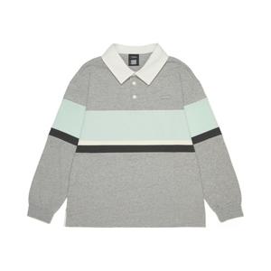 [내셔널지오그래픽키즈]K261UTS930 컬러 블럭 카라 긴팔 티셔츠 M/GREY