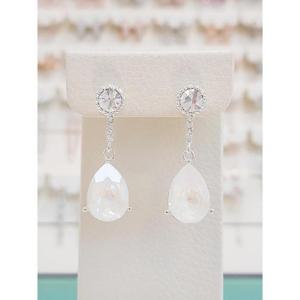 볼라레 세이브존03 물방울 핑크 사파이어 오팔 드롭이어링 LE785