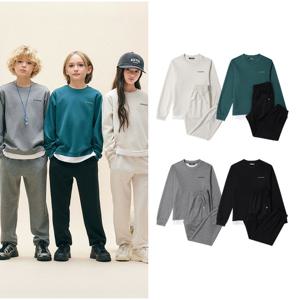 [블랙야크키즈]26년신상 신축성 좋은 간절기용 기본맨투맨세트 저지맨투맨세트 1BKSESV907