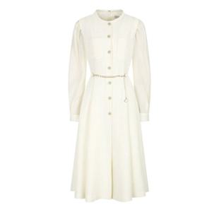 [제이제이 지고트]슬리브 배색 트위드 원피스(GP2A0OP251)