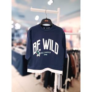 [지프키즈] 곰와펜 7부 레이어드 티셔츠 KR2TSU016 NA