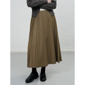 제너럴아이디어 맥시 플리츠 스커트 [BEIGE] WBE3L13502 383789