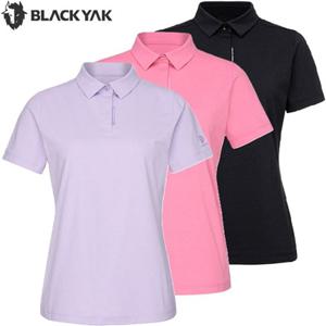 블랙야크 여성 아웃도어 등산 티셔츠 데일리 잠재권축 카라 반팔티 1BYKTMV502