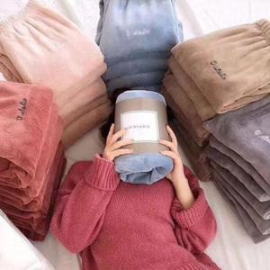 홈웨어 극세사 파지마 보온 잠옷 수면 바지 5컬러