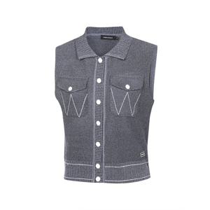 [와이드앵글] 여성 CO 데님라이크 풀오픈 폴 로 베스트 WWM24K52N2