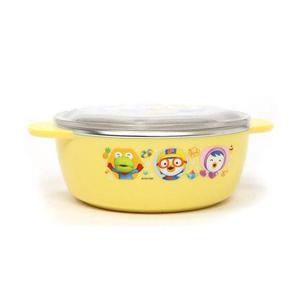 유아식기 뽀로로 논슬립 투명 뚜껑스텐대접