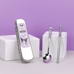 [릴팡]릴팡 산리오 슈퍼클린 올스텐 수저케이스 3P세트(쿠로미)