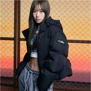 내셔널지오그래픽 [이즈나 최정은 ] N244WDW151 여성 숏기장 구스 후디 다운 점퍼 393690