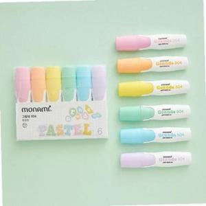 모나미 그랑데 형광펜 604 파스텔 6색 세트