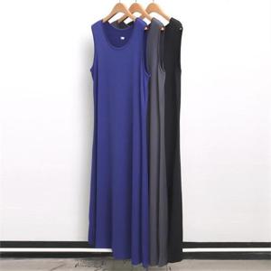 [강물처럼]빅사이즈사랑해요 5295L203 쿨 나시 롱 원피스 WW (82