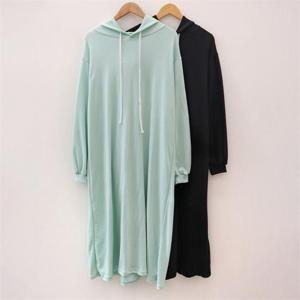 [강물처럼]빅사이즈사랑해요 G586L203 심플코튼후드롱원피스 ZY