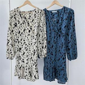 [강물처럼]빅사이즈사랑해요 G570L203 레오파드브이랩원피스 YP