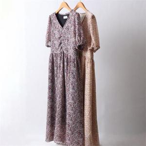 [강물처럼]빅사이즈사랑해요 I214L203 브이넥셔링꽃원피스 DL (8