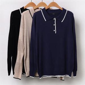 [강물처럼]빅사이즈사랑해요 9336L203 스카시 홀가 긴팔니트 AP