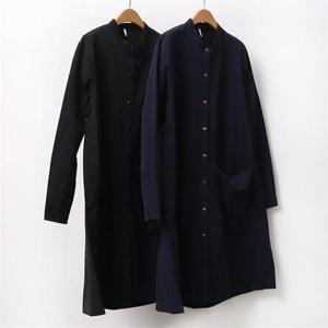 [강물처럼]빅사이즈사랑해요 9112L202 차이나넥 롱 야상잠바 MN