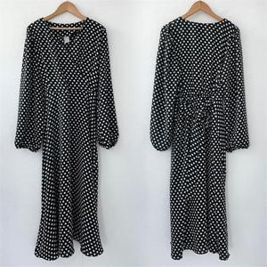 [강물처럼]빅사이즈사랑해요 G517L202 도트패턴브이랩원피스 CR