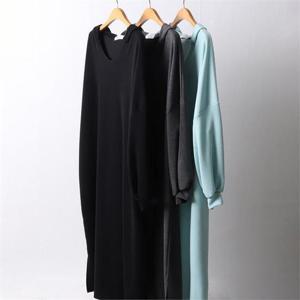 [강물처럼]빅사이즈사랑해요 I149L202 벌룬후드유넥롱원피스 KY