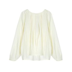 [레코브][레코브] 루즈핏 핀턱 끈 블라우스(LC61D3BL504B)