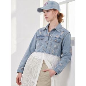 [레코브][레코브] 크롭 데님 자켓(LC41D4DJ004X)