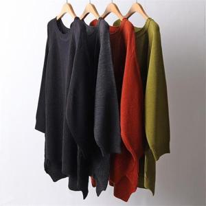 [강물처럼]빅사이즈사랑해요 I036L201 나그랑라운드넥니트티 EB