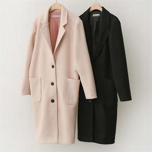 [강물처럼]빅사이즈사랑해요 C177L201 울테일러드핑크롱코트 IR