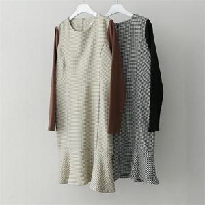 [강물처럼]빅사이즈사랑해요 C392L112 미디엄투스체크원피스 IR