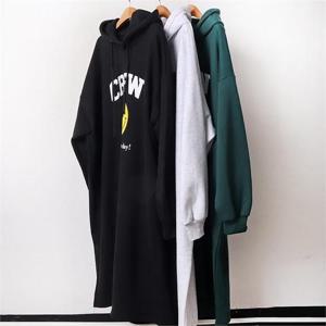 [강물처럼]빅사이즈사랑해요 B593L112 웃음끈후드기모원피스 RA