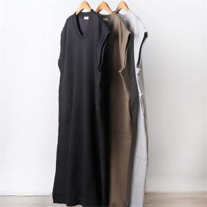 [강물처럼]빅사이즈사랑해요 F957L112 기모브이넥코튼롱조끼 RA