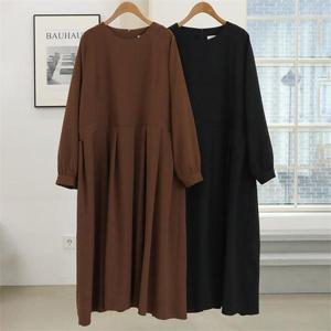 [강물처럼]빅사이즈사랑해요 G153L112 모던핀턱밑단롱원피스 TG