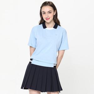 (여성)밑단 배색 가오리핏 티셔츠_HE2WTS010