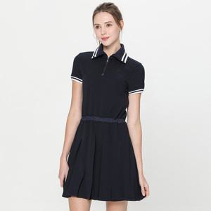 (여성)반팔 플리츠 폴로에리 원피스_HE2WOP002