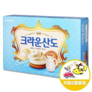 과자 산도 스윗밀크 323gx4개+키링2종