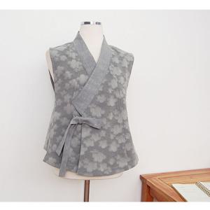 메밀꽃 피는날 여성 구름 무늬 조끼