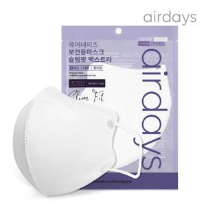 에어데이즈 슬림핏 KF94 마스크 엑스트라 대형 50매 화이트