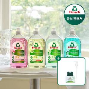 프로쉬 독일 주방세제 500ml 4개+펌프+수세미