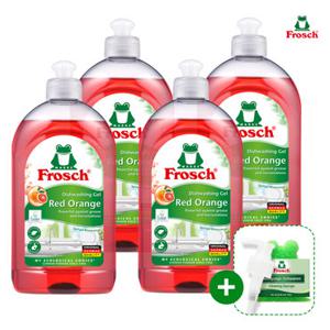 프로쉬 레드오렌지 주방세제 500mlX4개(펌프+수세미)
