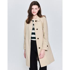 헤지스 여성 25SS트렌치라이트베이지 하프 발마칸 코트 HSCO5A211I1