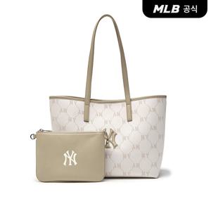 [MLB공식] 26N 다이아 모노그램 자카드 토트백 NY (D.Cream) 3AORMJ16N-50CRD