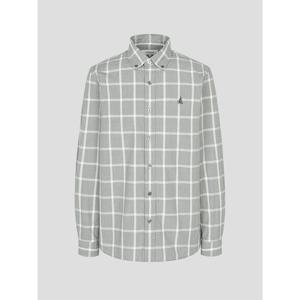 [빈폴멘] 하운드투스 그리드 체크 셔츠  카키 (BC4764O01H)