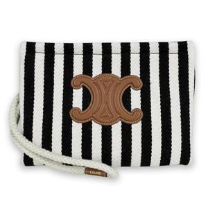 디몬트 셀린느 여성 트리옹프 스트라이프 스트랩 클러치백(블랙/화이트) 10M552GDP 38AW