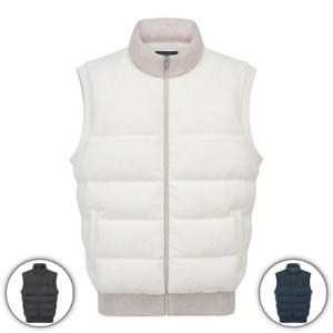 [파리게이츠] 남성 구스다운 집업 니트 베스트 511E4SV301