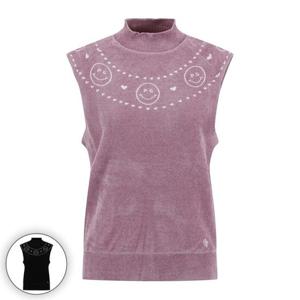 [파리게이츠] 여성 스마일 라운드 패턴 플러피 베스트 521E4SV301