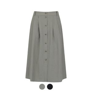 [폴햄][폴햄] 여성 린넨라이크 쿨링버튼 스커트_PHE2RR2060