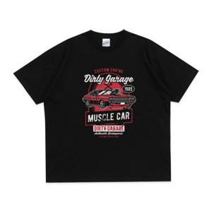 [지프라브]남녀공용 오버핏 프린팅 반팔 티셔츠 여름 커플룩 빅사이즈 스트릿룩