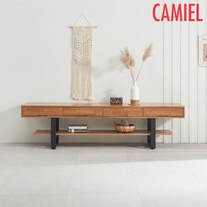 [까미엘]포레2 고무나무 2100 선반형 거실장(SU_BL0158)