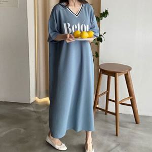 블롱 임산부원피스 빅사이즈 여성 롱원피스 여름 임부복