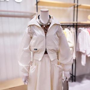 [시에로]  SK2JPF46M_가로포켓 홑겹 크롭 점퍼